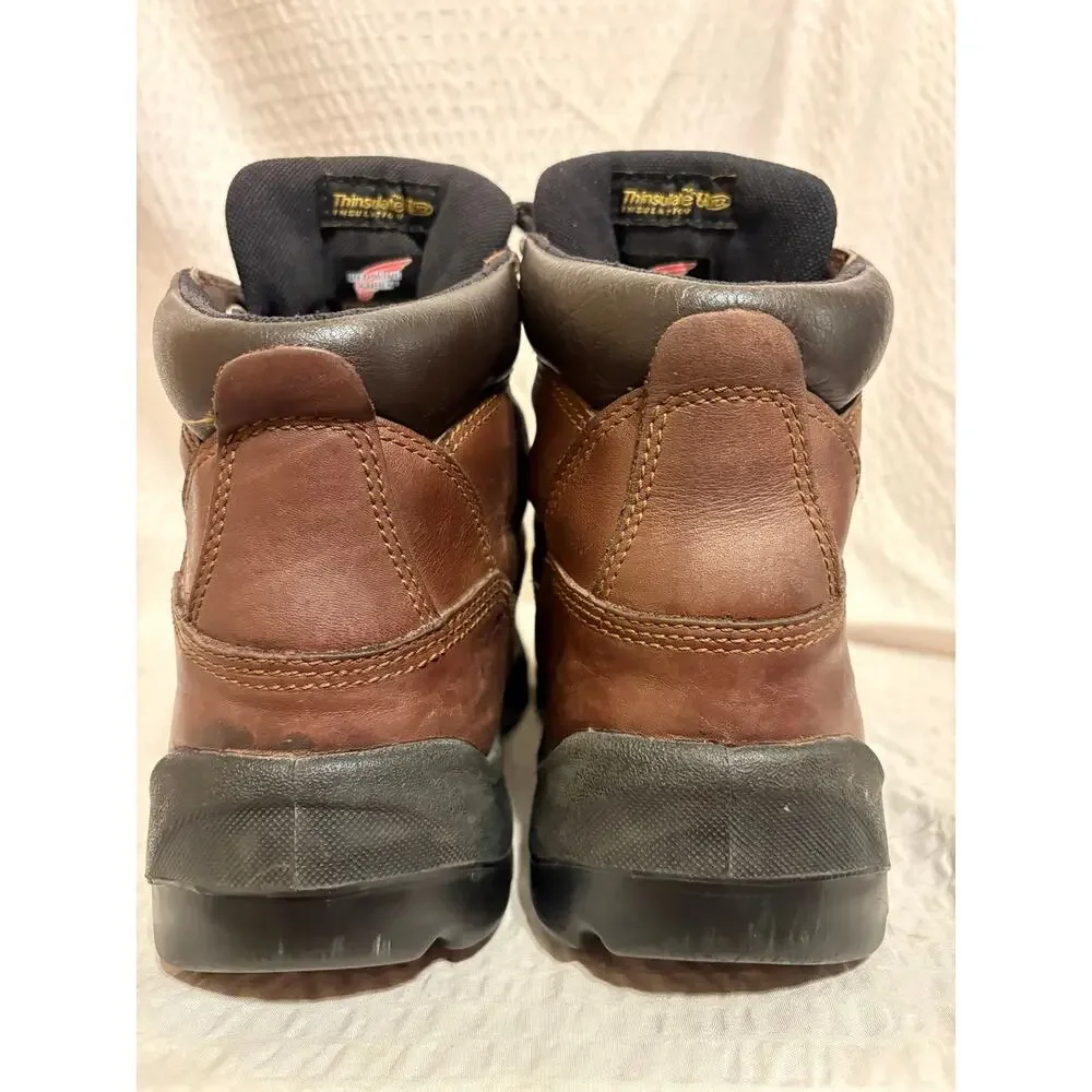 Red Wing 2246 Insulated Waterproof Steel Toe Safety Boots Brown Leather Mens 11D